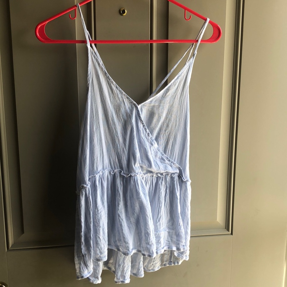 Blue and White Stripped Tank Top